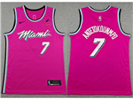 Miami Heat #7 Giannis Antetokounmpo Pink Swingman Jersey