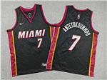 Miami Heat #7 Giannis Antetokounmpo Youth Black Swingman Jersey