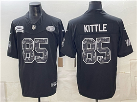 San Francisco 49ers #85 George Kittle Black 2026 Salute To Service Limited Jersey