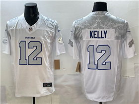 Buffalo Bills #12 Jim Kelly White Rivalries Vapor F.U.S.E. Limited Jersey