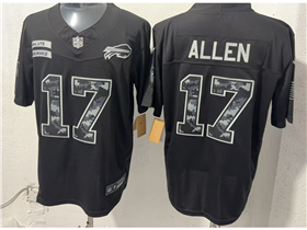 Buffalo Bills #17 Josh Allen Black 2026 Salute To Service Limited Jersey