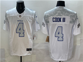 Buffalo Bills #4 James Cook White Rivalries Vapor F.U.S.E. Limited Jersey