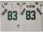 Miami Dolphins #83 Mark Clayton 1984 Throwback White Jersey