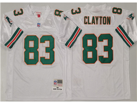Miami Dolphins #83 Mark Clayton 1984 Throwback White Jersey