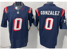 New England Patriots #0 Christian Gonzalez Navy Special Vapor F.U.S.E. Limited Jersey