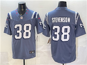 New England Patriots #38 Rhamondre Stevenson Storm Blue Rivalries Vapor F.U.S.E. Limited Jersey
