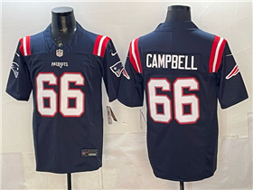 New England Patriots #66 Will Campbell Navy Vapor F.U.S.E. Limited Jersey