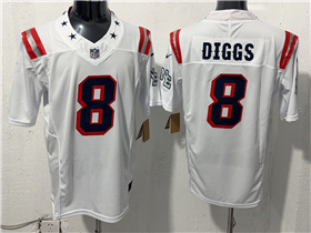 New England Patriots #8 Stefon Diggs White Special Vapor F.U.S.E. Limited Jersey