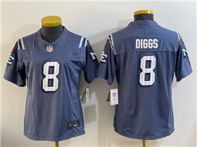 New England Patriots #8 Stefon Diggs Women's Storm Blue Rivalries Vapor F.U.S.E. Limited Jersey