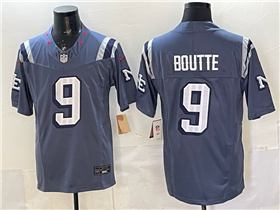 New England Patriots #9 Kayshon Boutte Storm Blue Rivalries Vapor F.U.S.E. Limited Jersey