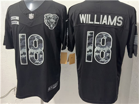 Chicago Bears #18 Caleb Williams Black 2026 Salute To Service Limited Jersey