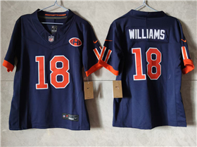 Chicago Bears #18 Caleb Williams Youth 2026 Navy Rivalries Vapor F.U.S.E. Limited Jersey