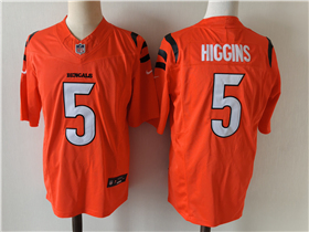 Cincinnati Bengals #5 Tee Higgins Orange Vapor F.U.S.E. Limited Jersey