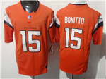 Denver Broncos #15 Nik Bonitto Orange Vapor F.U.S.E. Limited Jersey