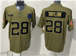 Indianapolis Colts #28 Jonathan Taylor Olive 2025 Salute To Service Limited Jersey