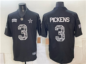 Dallas Cowboys #3 George Pickens Black 2026 Salute To Service Limited Jersey