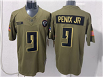 Atlanta Falcons #9 Michael Penix Jr. Olive 2025 Salute To Service Limited Jersey