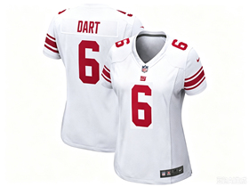 New York Giants #6 Jaxson Dart Women's White Vapor Limited Jersey