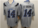 Detroit Lions #14 Amon-Ra St. Brown 2026 Gray Rivalries Vapor F.U.S.E. Limited Jersey