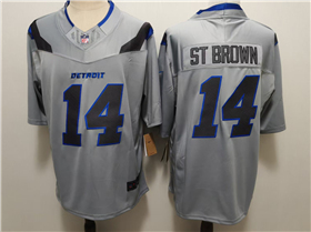 Detroit Lions #14 Amon-Ra St. Brown 2026 Gray Rivalries Vapor F.U.S.E. Limited Jersey