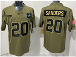 Detroit Lions #20 Barry Sanders Olive 2025 Salute To Service Limited Jersey