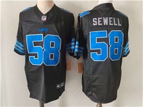 Detroit Lions #58 Penei Sewell Black Vapor F.U.S.E. Limited Jersey