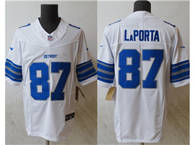 Detroit Lions #87 Sam LaPorta White Vapor F.U.S.E. Limited Jersey