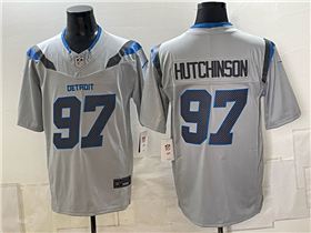 Detroit Lions #97 Aidan Hutchinson 2026 Gray Rivalries Vapor F.U.S.E. Limited Jersey
