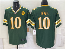 Green Bay Packers #10 Jordan Love 2026 Green Rivalries Vapor Limited Jersey