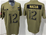 Los Angeles Rams #12 Puka Nacua Olive 2025 Salute To Service Limited Jersey
