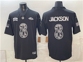 Baltimore Ravens #8 Lamar Jackson Black 2026 Salute To Service Limited Jersey
