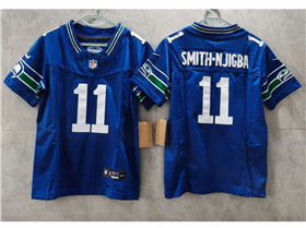 Seattle Seahawks #11 Jaxon Smith-Njigba Youth Royal Throwback Vapor F.U.S.E. Limited Jersey