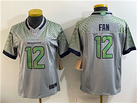 Seattle Seahawks #12 Fan Women's Gray Rivalries Vapor F.U.S.E. Limited Jersey