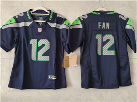 Seattle Seahawks #12 Fan Women's Blue Vapor F.U.S.E. Limited Jersey