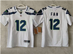Seattle Seahawks #12 Fan Youth White Vapor F.U.S.E. Limited Jersey