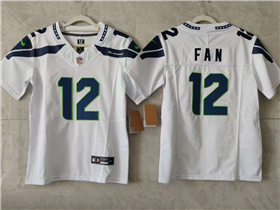 Seattle Seahawks #12 Fan Youth White Vapor F.U.S.E. Limited Jersey
