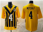 Pittsburgh Steelers #4 DK Metcalf 1933 Throwback Gold Limited Jersey