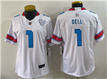 Houston Texans #1 Tank Dell Women's 2026 White Rivalries Vapor F.U.S.E. Limited Jersey