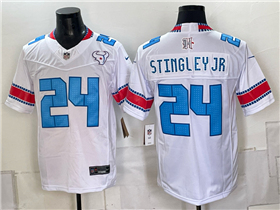 Houston Texans #24 Derek Stingley Jr. 2026 White Rivalries Vapor F.U.S.E. Limited Jersey