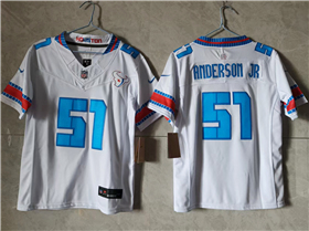 Houston Texans #51 Will Anderson Jr. Youth 2026 White Rivalries Vapor F.U.S.E. Limited Jersey