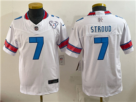 Houston Texans #7 C.J. Stroud Youth 2026 White Rivalries Vapor F.U.S.E. Limited Jersey