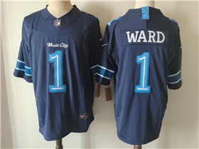 Tennessee Titans #1 Cam Ward 2026 Navy Rivalries Vapor F.U.S.E. Limited Jersey