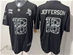 Minnesota Vikings #18 Justin Jefferson Black 2026 Salute To Service Limited Jersey