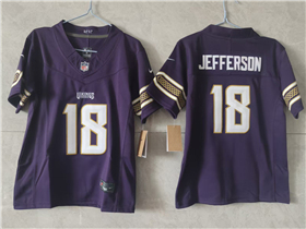 Minnesota Vikings #18 Justin Jefferson Youth 2026 Purple Rivalries Vapor F.U.S.E. Limited Jersey