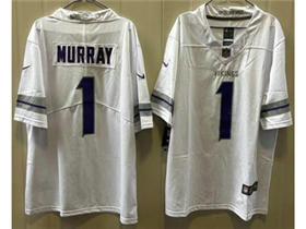 Minnesota Vikings #1 Kyler Murray Alternate White Vapor Limited Jersey