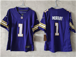 Minnesota Vikings #1 Kyler Murray Women's Purple Classic Vapor F.U.S.E. Limited Jersey