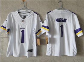 Minnesota Vikings #1 Kyler Murray Women's White Vapor F.U.S.E. Limited Jersey