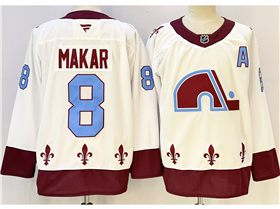 Colorado Avalanche #8 Cale Makar White Reverse Retro Jersey