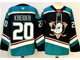 Anaheim Ducks #20 Chris Kreider Alternate Black Jersey