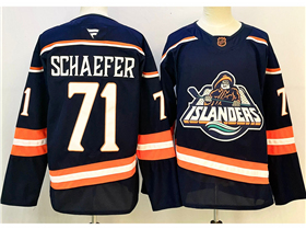 New York Islanders #71 Matthew Schaefer Navy Reverse Retro Jersey